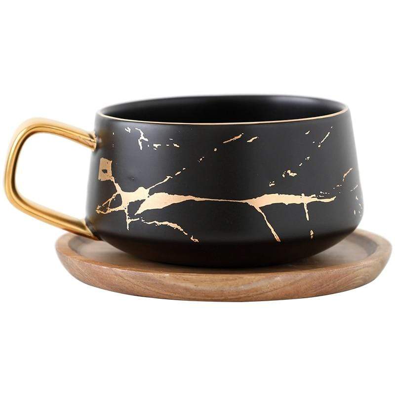 Sleek Black with Gold Touch Mug - Mug