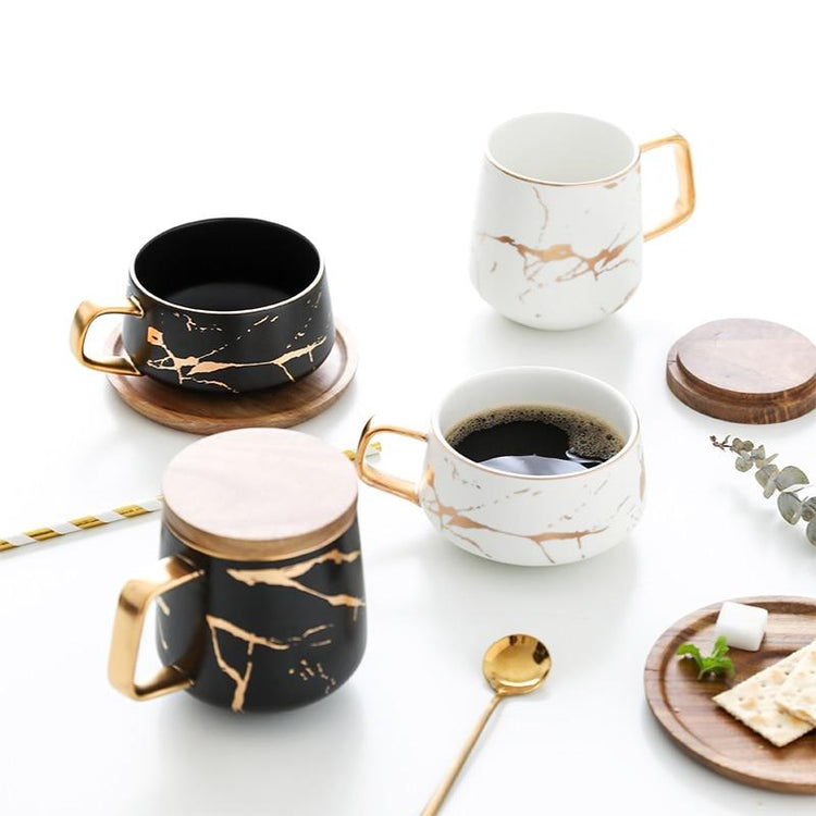 Sleek Black with Gold Touch Mug - Mug