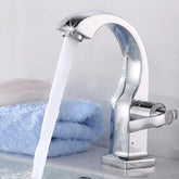 Sleek Chrome Finish Bathroom Faucet - Faucet