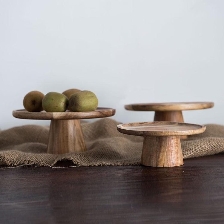 Sleek Japanese Wooden Food Stand - Kitchen Accessories