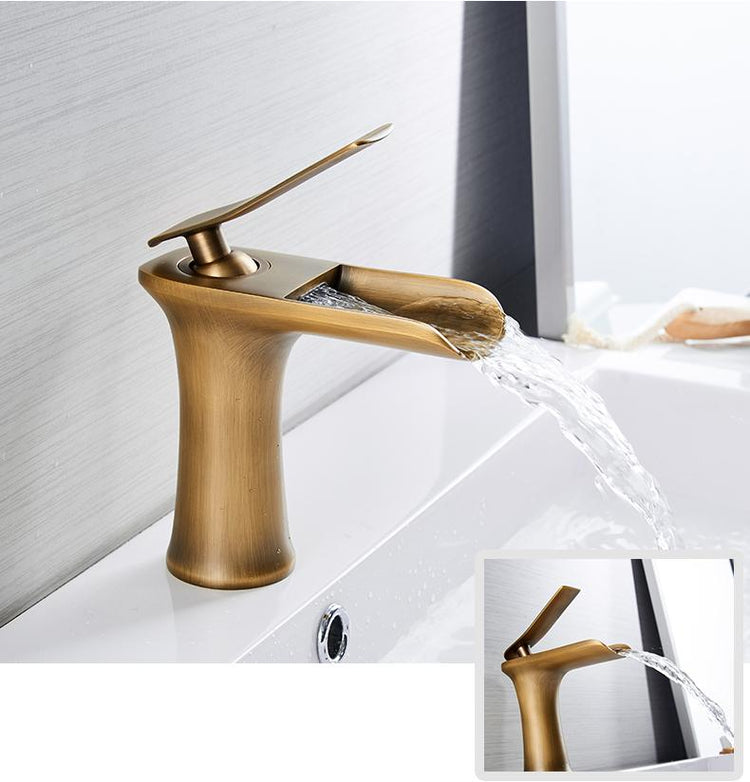 Sleek Modern Waterfall Flow Bath Faucet - Faucet