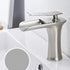 Sleek Modern Waterfall Flow Bath Faucet - Brushed Nickel - 