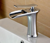 Sleek Modern Waterfall Flow Bath Faucet - Chrome - Faucet