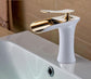 Sleek Modern Waterfall Flow Bath Faucet - White & Gold 