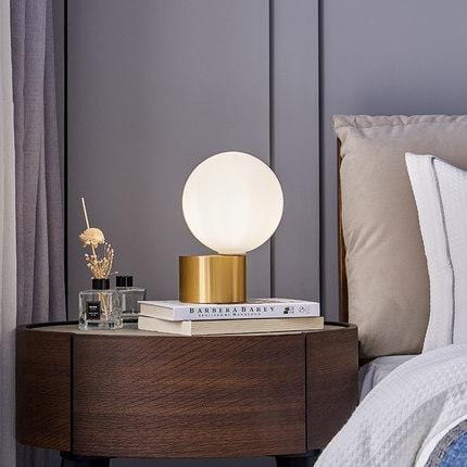 Sphere and Golden Base Table Lamp - Table Lamp