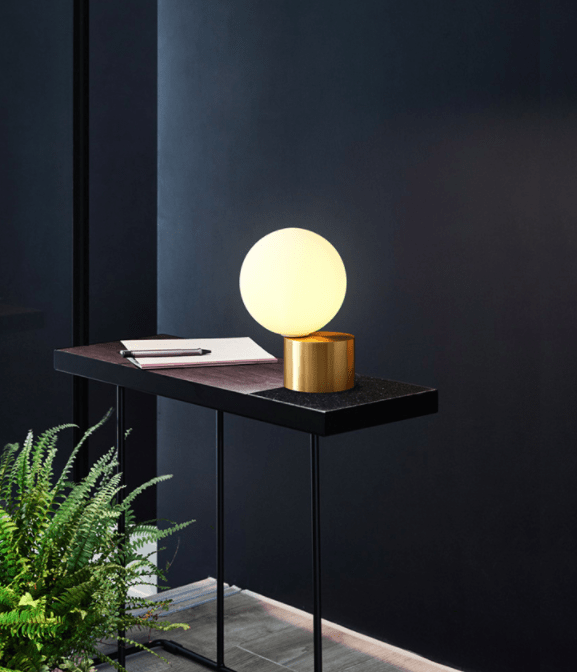 Sphere and Golden Base Table Lamp - USA - Table Lamp