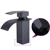 Sturdy Stylish Bath Faucet - Black Bronze Edges / Curved / 