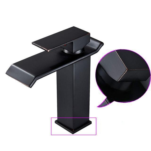 Sturdy Stylish Bath Faucet - Black Bronze Edges / Modern 