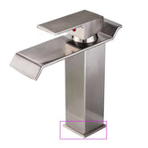 Sturdy Stylish Bath Faucet - Brushed Nickel / Modern Square 
