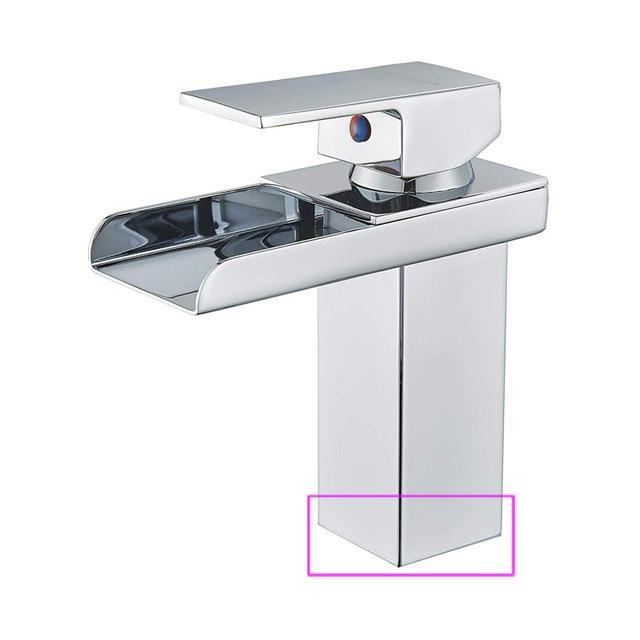 Sturdy Stylish Bath Faucet - Chrome / Square Waterfall / 