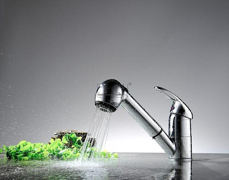 Stylish Pull Out Deck Mount Kitchen Faucet - Faucet