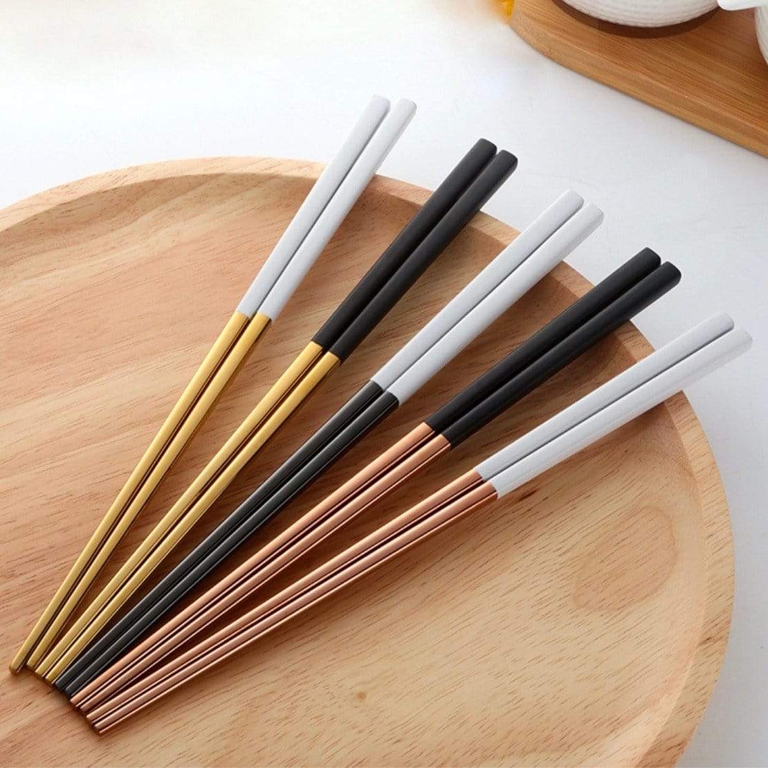 Stylish Stainless Steel Chopstick - Kitchen Accessories