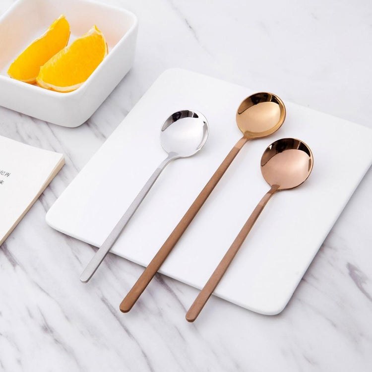 Stylish Stainless Steel Dessert Spoon - Spoons