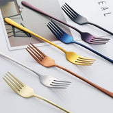 Stylish Stainless Steel Fork - 7 Piece Set - Cutlery Set