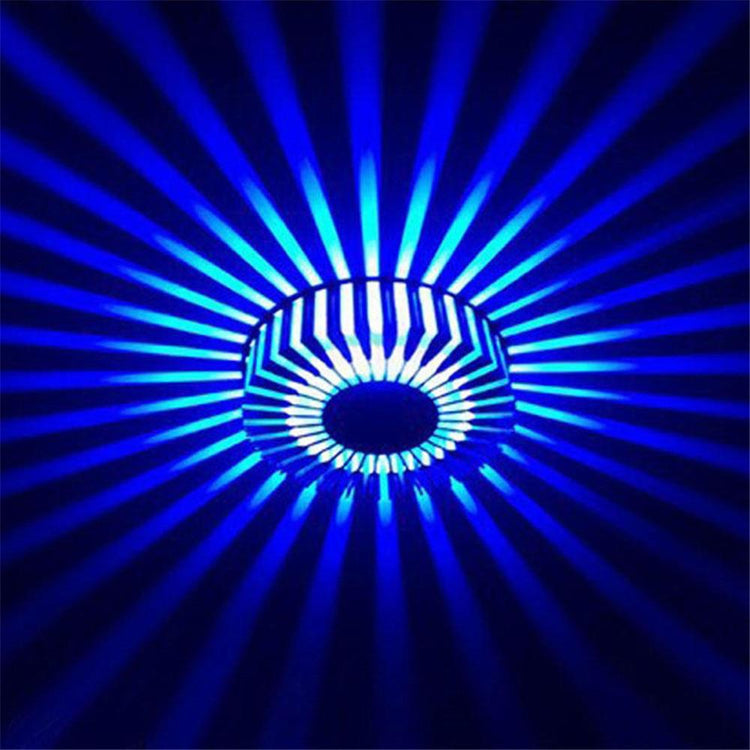 Sun Rays Shadow Cast Decorative Wall Lamp - Blue - Wall 