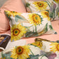 Sunflower Print Egyptian Cotton Duvet Cover Set - Duvet 