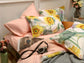 Sunflower Print Egyptian Cotton Duvet Cover Set - Duvet 