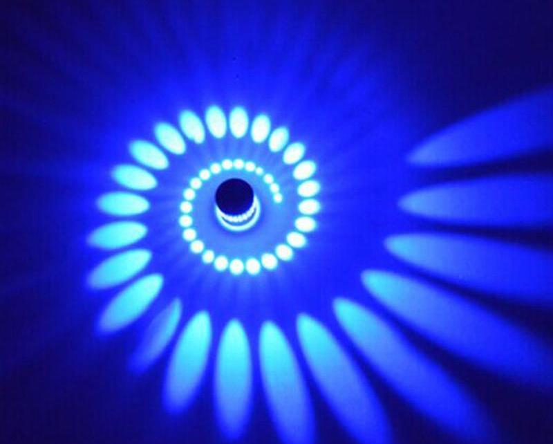 Swirl Effect Flush Ceiling Light - Blue / Mounted - Ceiling 