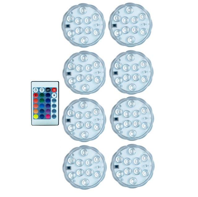 Tiny Remote Control LED Light - 8 Lamps - Decorative Light