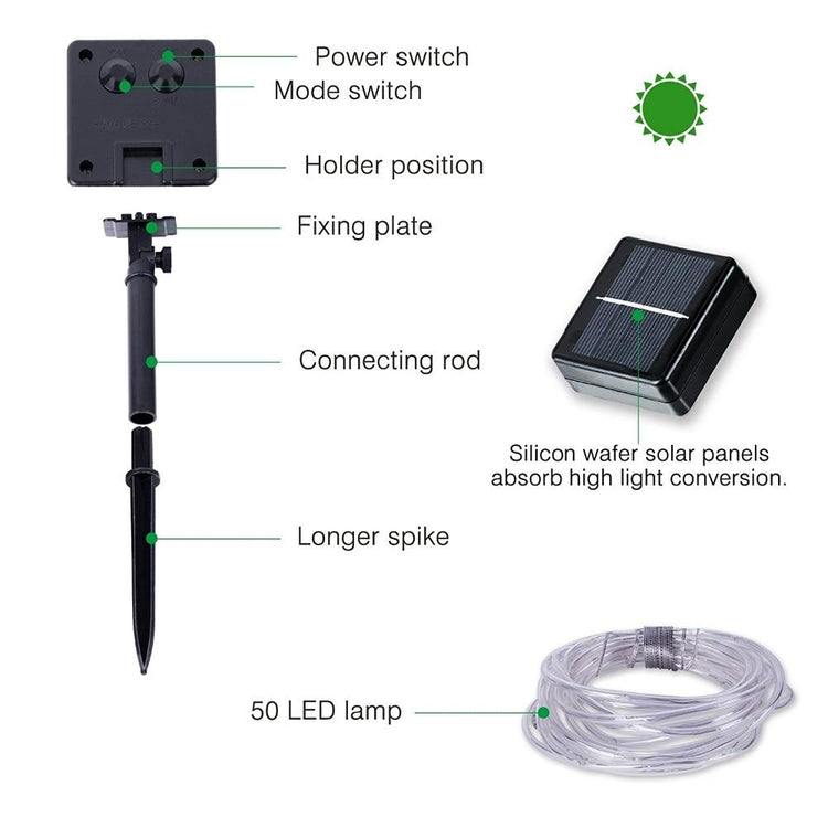 Tube String LED Solar Garden Light - Solar Light