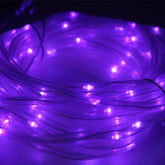 Tube String LED Solar Garden Light - Purple / 7M 50LEDS / 7 