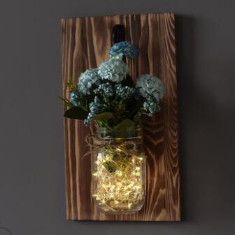 Valo - Wall mounted Decorative Fairy Light in Jar - Dark 