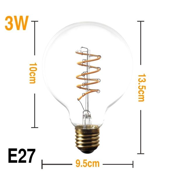Vintage Bulb Shaped LED Strip Bulb - Soft-G95 / 3W - 