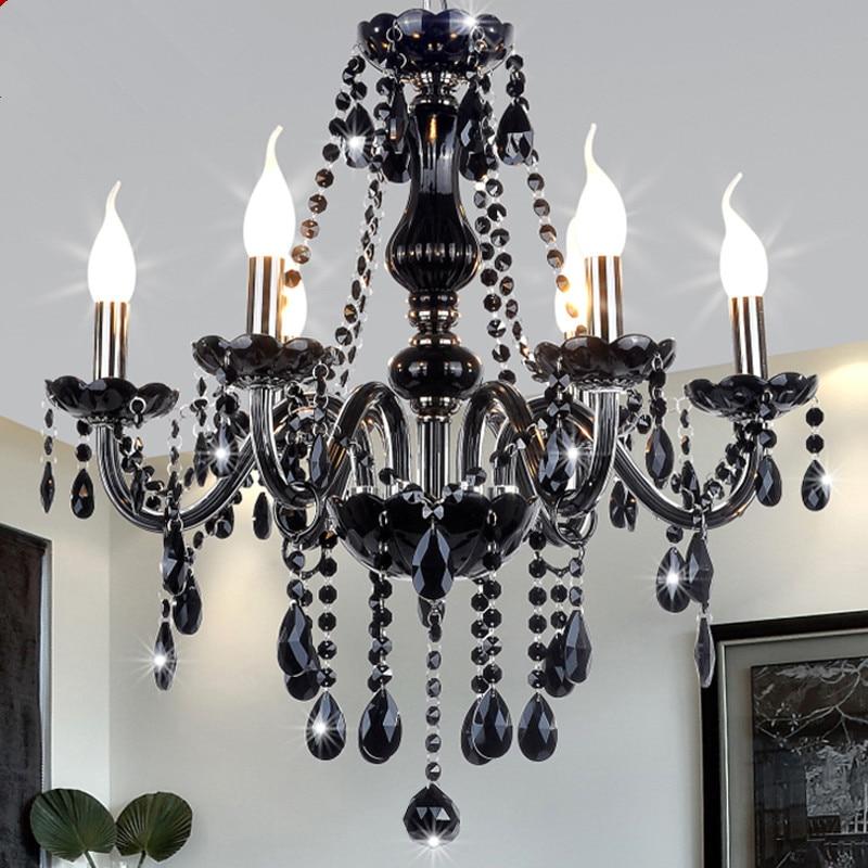 Vintage Flame Shaped Candle Chandelier - 6 Lamps - 