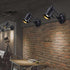 Vintage Industrial Adustable Wall Mounted Lamp - Black - 