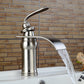 Vintage Look Waterfall Bathroom Faucet - Brush Nickel - 