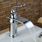 Vintage Look Waterfall Bathroom Faucet - Chrome - Faucet