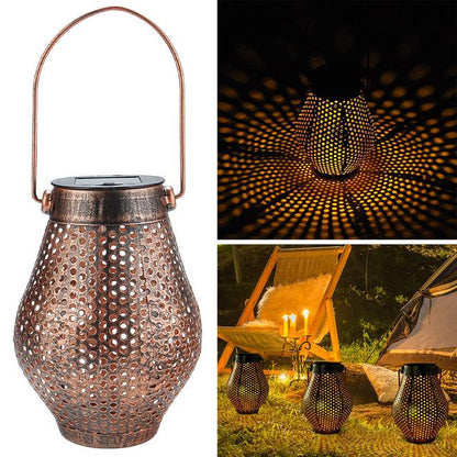 Wahid Solar LED Garden Shadow Cast Lantern - Copper - Solar 