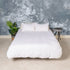 White Solid European Linen Duvet Cover Set - King - Duvet 