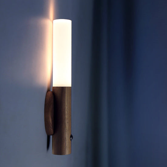 Wooden Cylinder LED Wall Sconce - Wall Sconce