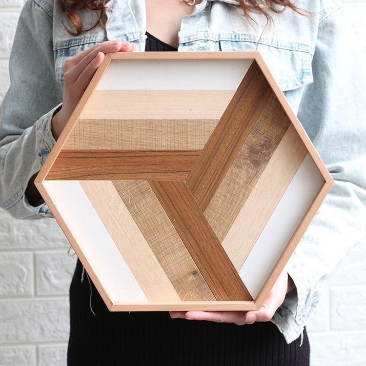 Wooden Geometry Nordic Hexagon Serving Tray - Kitchen 